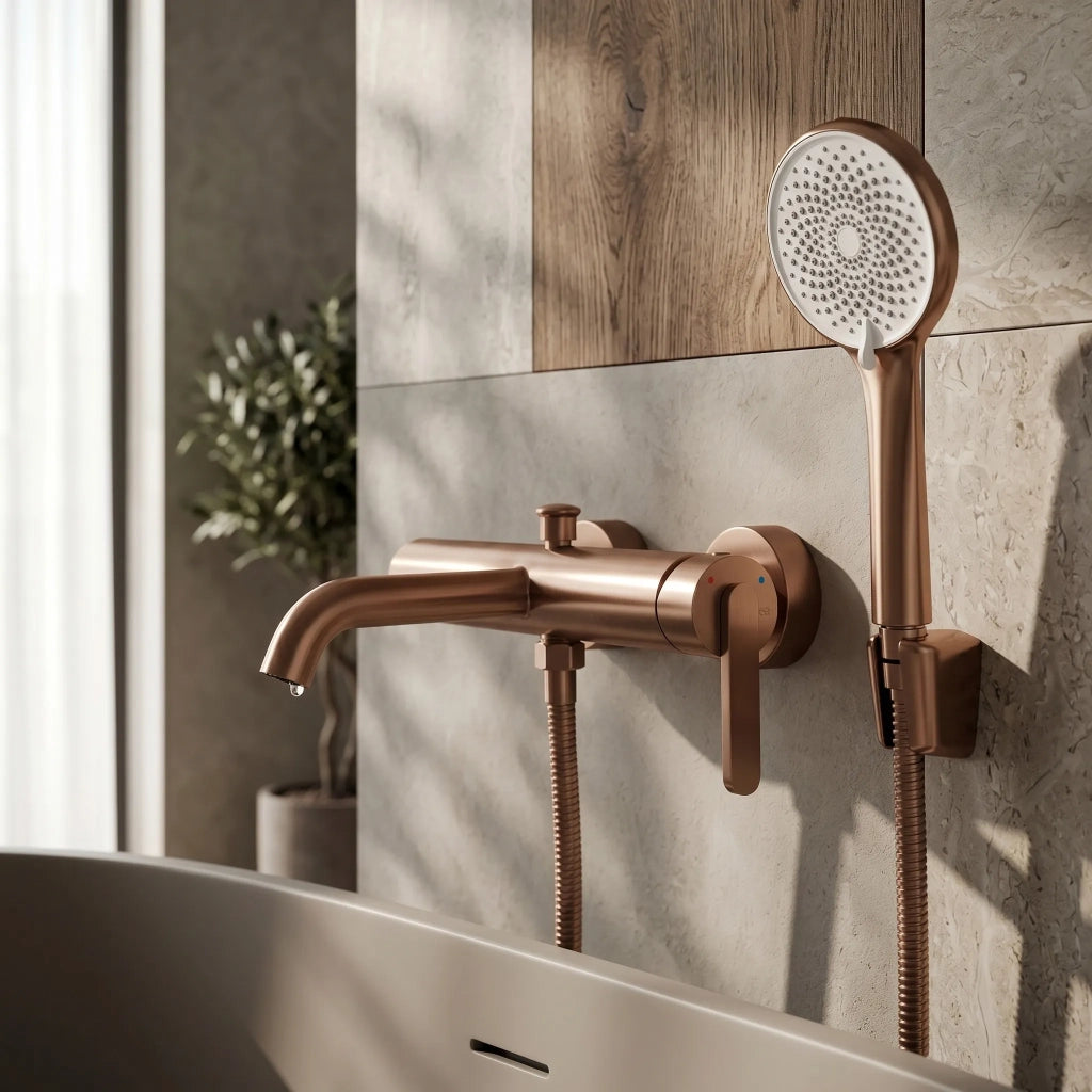 Rubinetto Da Vasca Rea Ontario Side Brush Copper