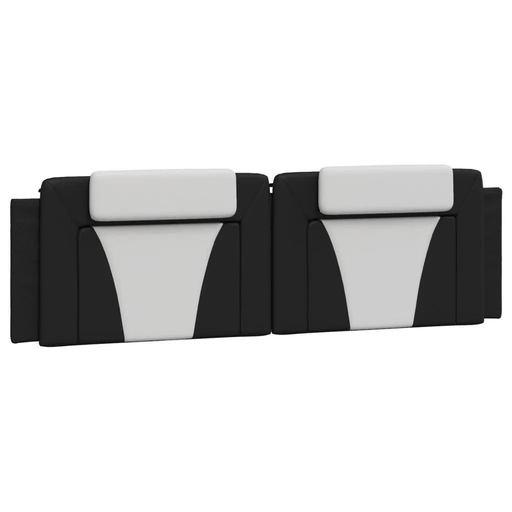 Giroletto Viana con LED senza Materasso-Struttura Letto Nero e Bianco 180x200 cm