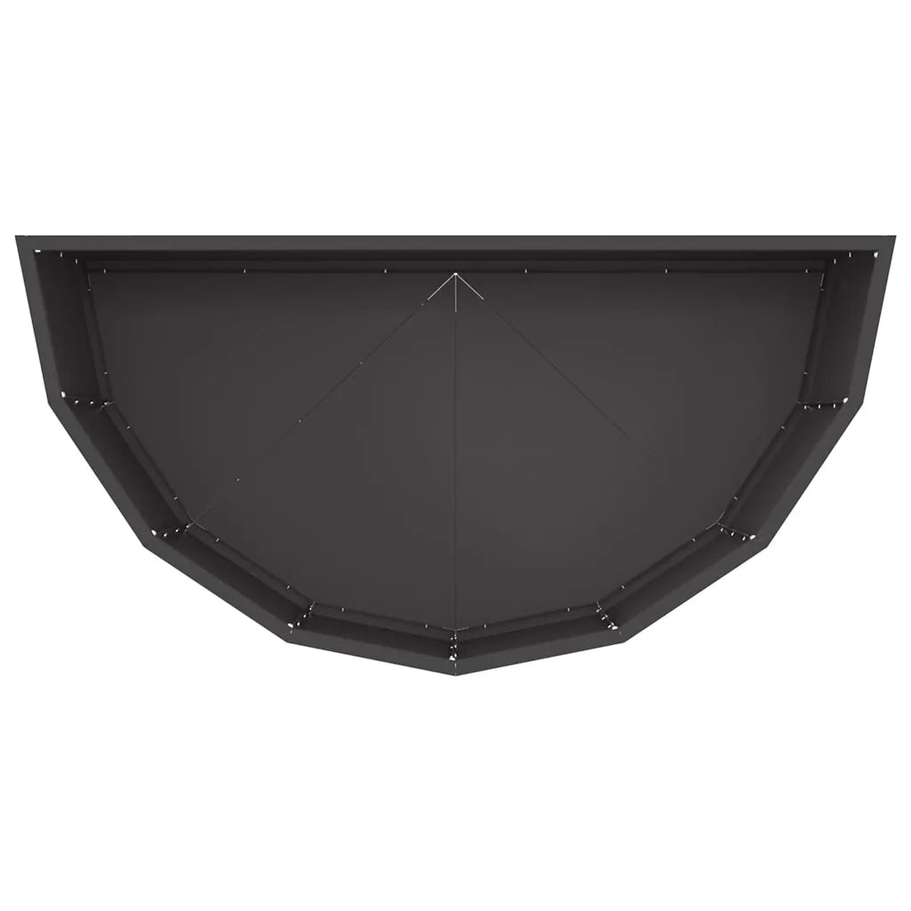 Fioriera | Cassetta per fiori | Vaso Nero 90 x 45 x 35 cm Acciaio