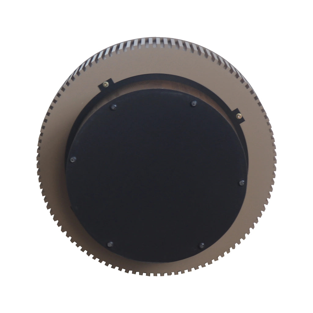 Tavolino basso rotondo con contenitore nascosto, in MDF e legno massello, finitura noce, per soggiorno e ufficio, Ø 75 cm