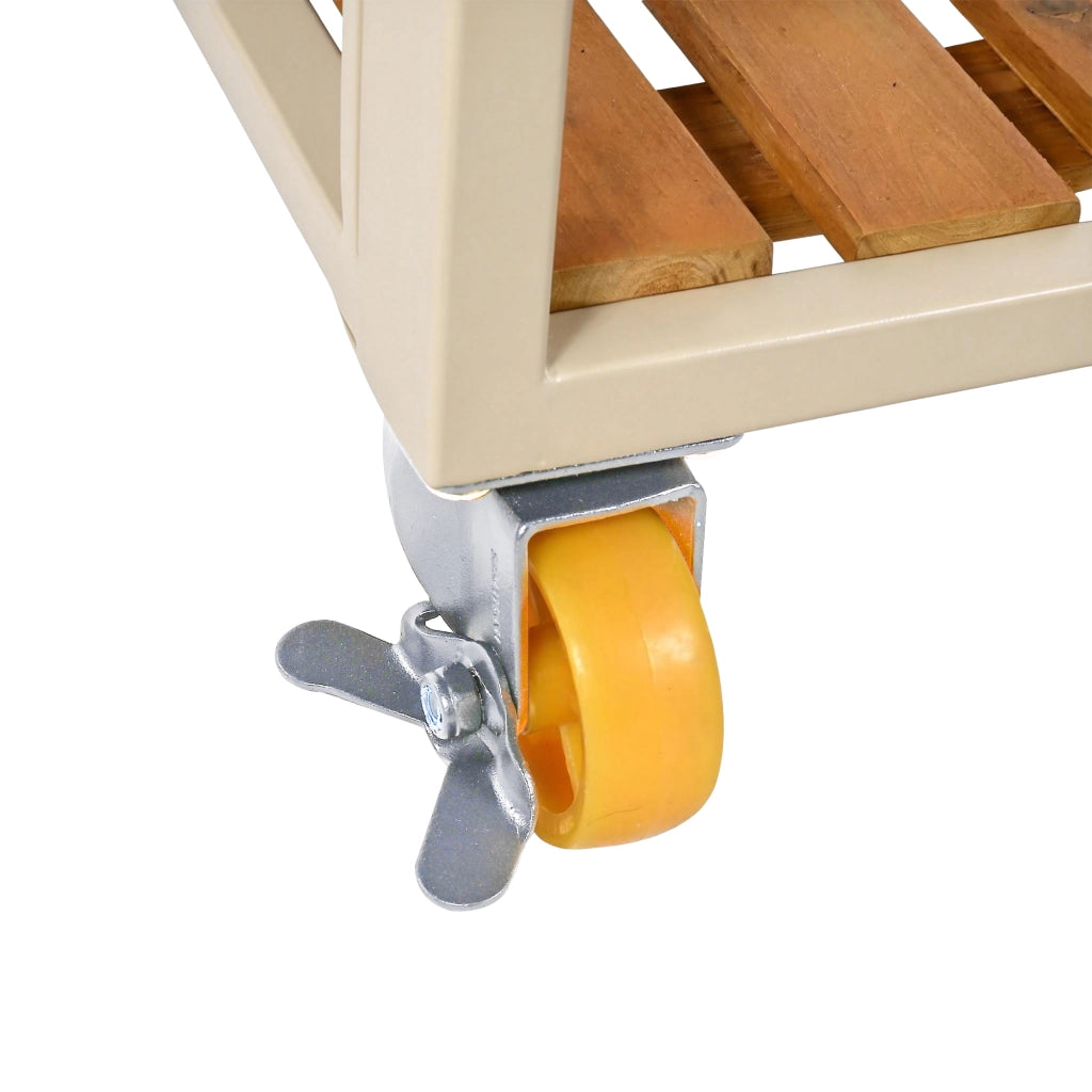 Set tavolo e sedie da esterno con 1 tavolo; 1 divano 2 posti; 2 sedie; 2 sgabelli e 1 carrello in acacia beige