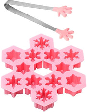 Forma per gelato a forma di fiocchi di neve in silicone - Kit di cottura per gelato con attacco per forno - Accessori per cucina - Incluso attacco per gelato - Materiale sicuro e duraturo