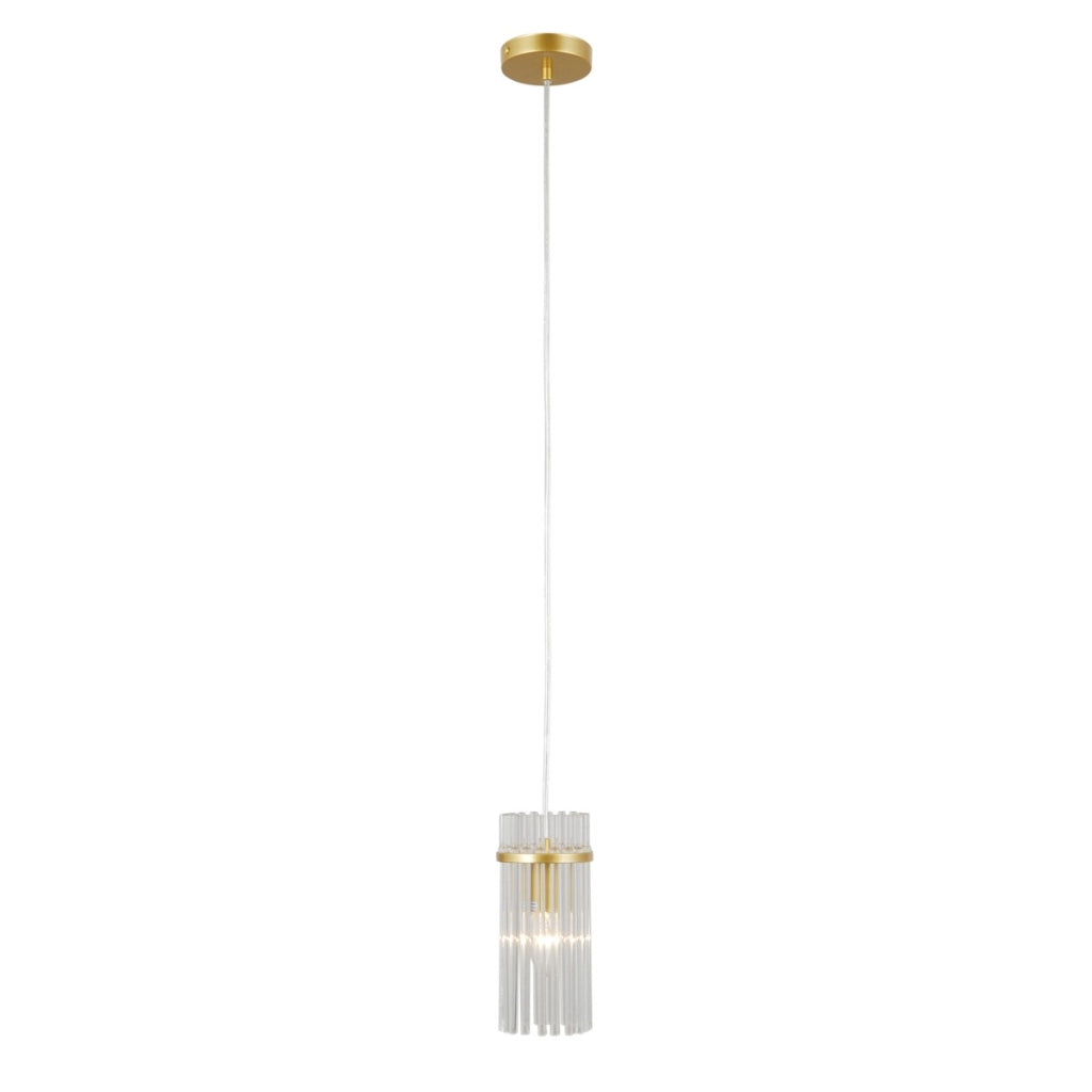 Lampada a sospensione Merto oro vetro 1xE14 Italux