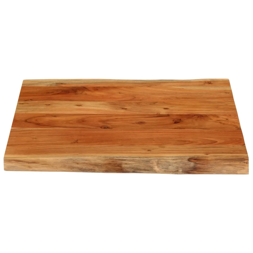 Piano Tavolo 60x60x3,8 cm Quadrata Legno Acacia Bordi Vivi 370642