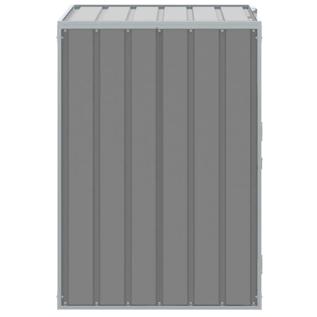 Copribidone con Ruote Bidone Singolo Grigio 72x81x115cm Acciaio
