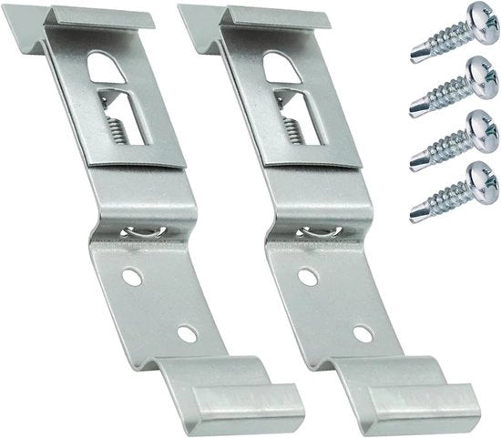 Clip per targa universale - 2 pezzi - Acciaio inossidabile - 125x25 mm