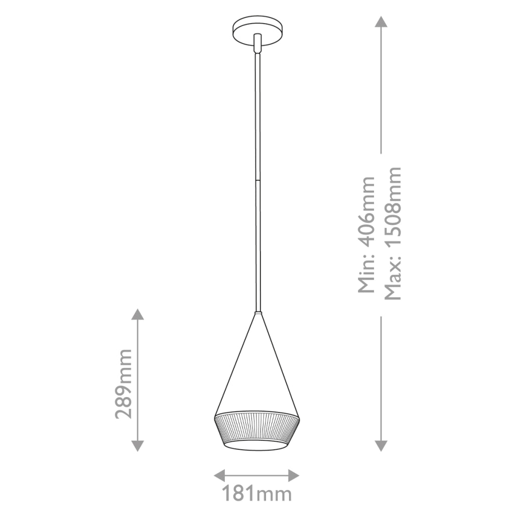 Lampada sospensione industriale nera Daphne Alora Mood E27