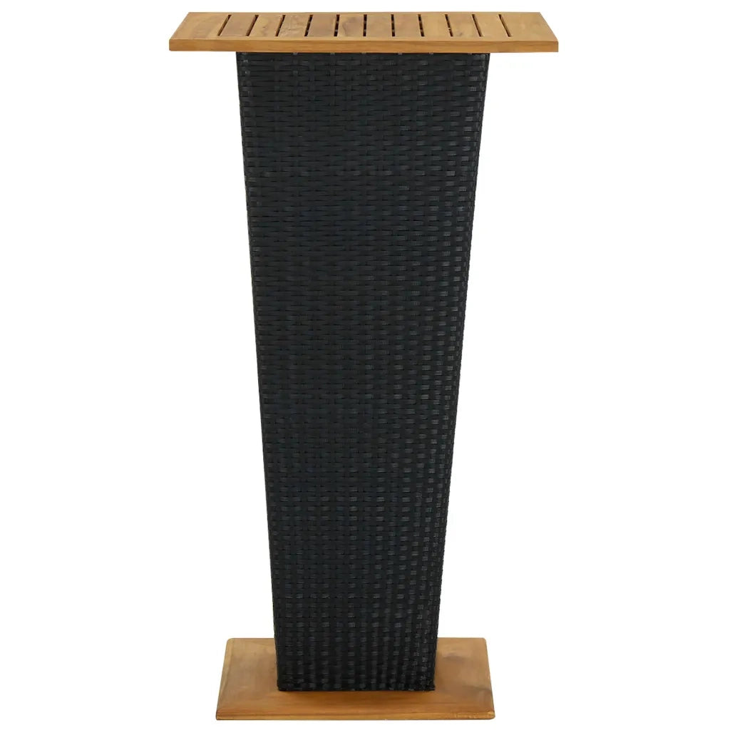 Set da Bar da Giardino 5 pz con Cuscini in Polyrattan Nero 3064850
