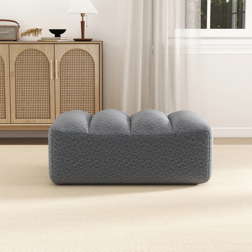 DIVANO Modulare senza montaggio in Fleece granulare Grigio 25x25x83 cm