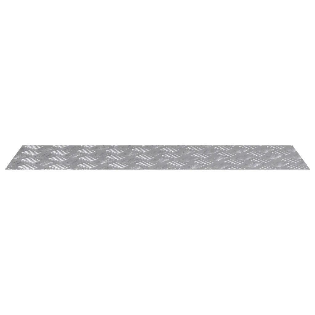 Gradini per Scale 4 pz | Tappetini per scale autoadesivi Argento 90 x 30 cm Alluminio