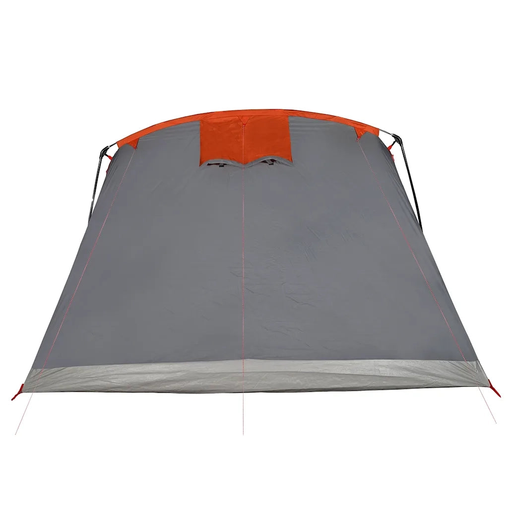 Tenda Familiare Tunnel 10 Persone Grigia Arancione Impermeabile 94621
