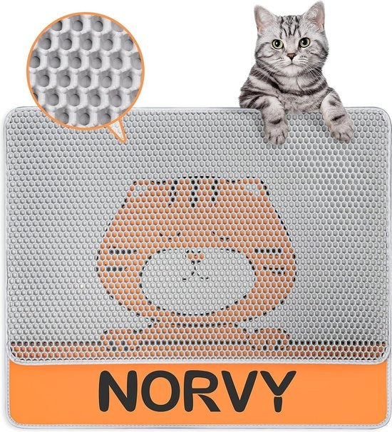 Matrice per gatto Grande matrice per gatto da 76x63 cm Disegno a ragnatela a doppia lastra Matrice per gatto Matrice per gatto impermeabile Facile da pulire