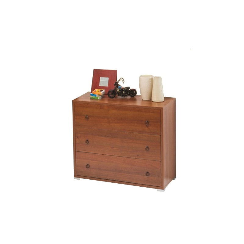 Como' maxi 3 cassetti noce antico in legno nobilitato H.81x L.91x P.45 cm