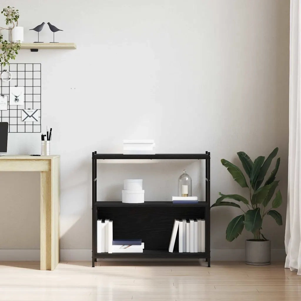 Libreria Rovere nero 80 x 30 x 78.5 cm Legno multistrato 862933