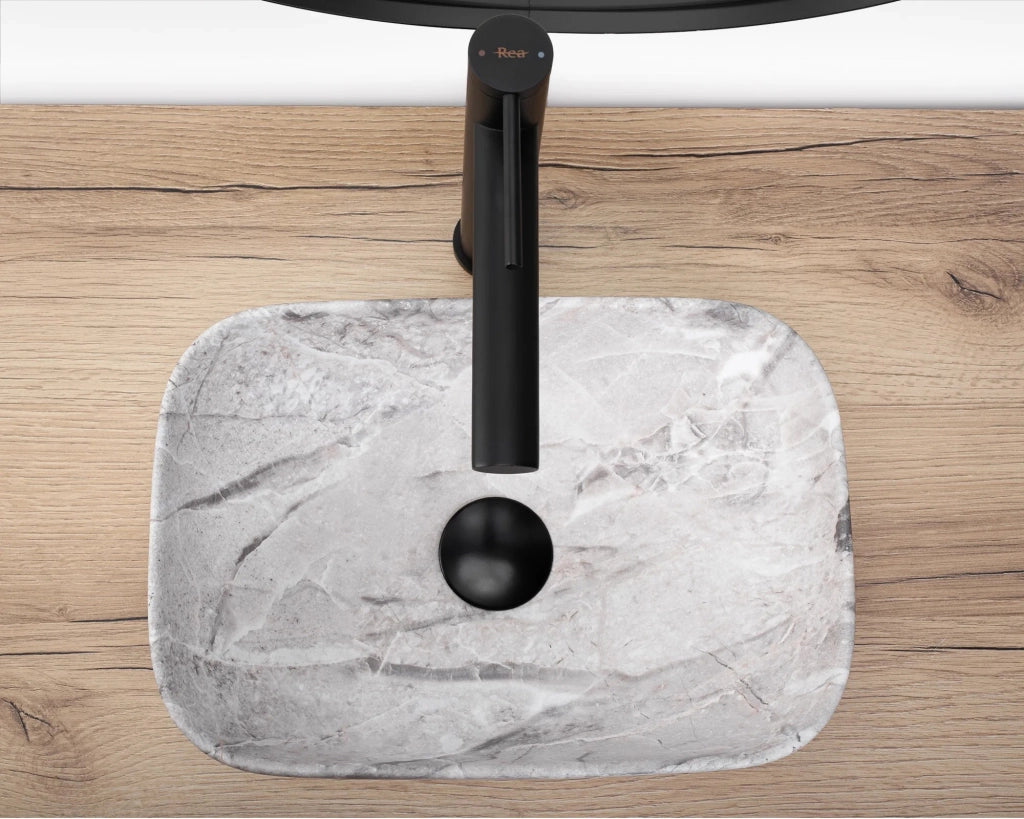 Lavabo Da Appoggio Rea Belinda Mini Stone Matt