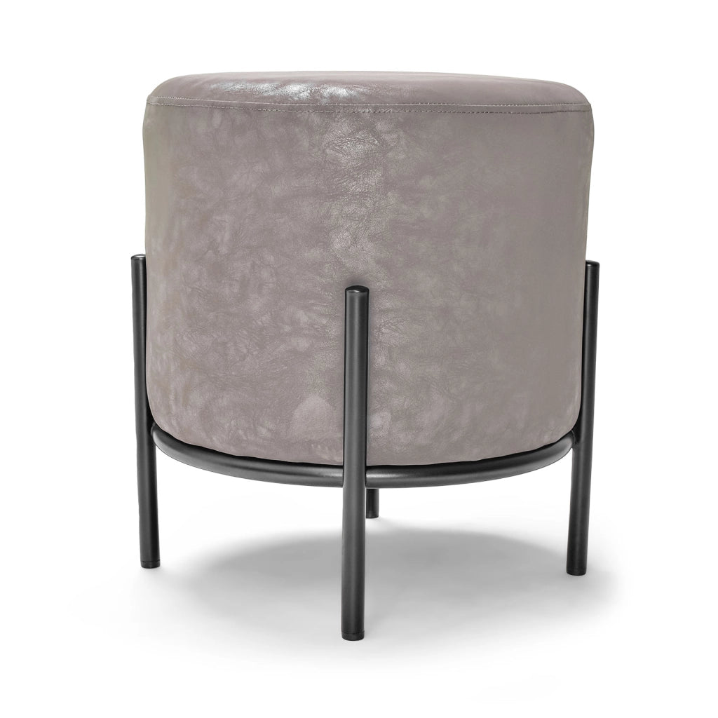 BONN LETHERETTE - Pouf piccolo tondo in letherette