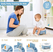 Sedie per il bagno 3-in-1 - Allenatore di igiene - Portatile - WC Trainer - Sedile con protezione - Adatto per bambini maschi e femmine - Protezione per la zona intima