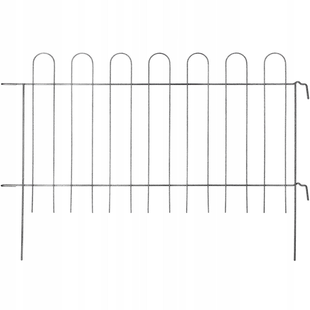 Recinzione da giardino KADAX, recinzione in metallo, bordura a palizzata per giardino, 99 x 70 cm