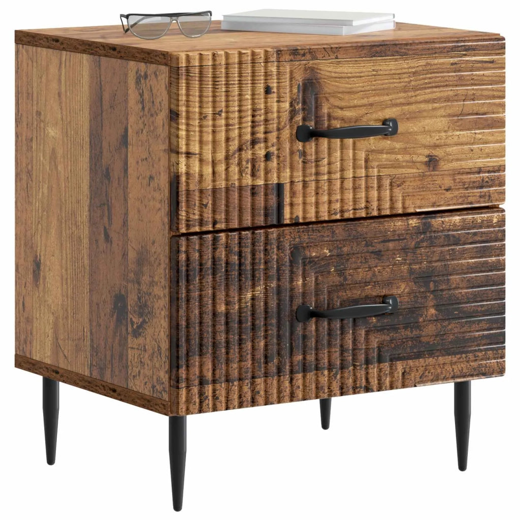 Armadio da Notte con cassetto Legno antico 43 x 34,5 x 47,5 cm 894771