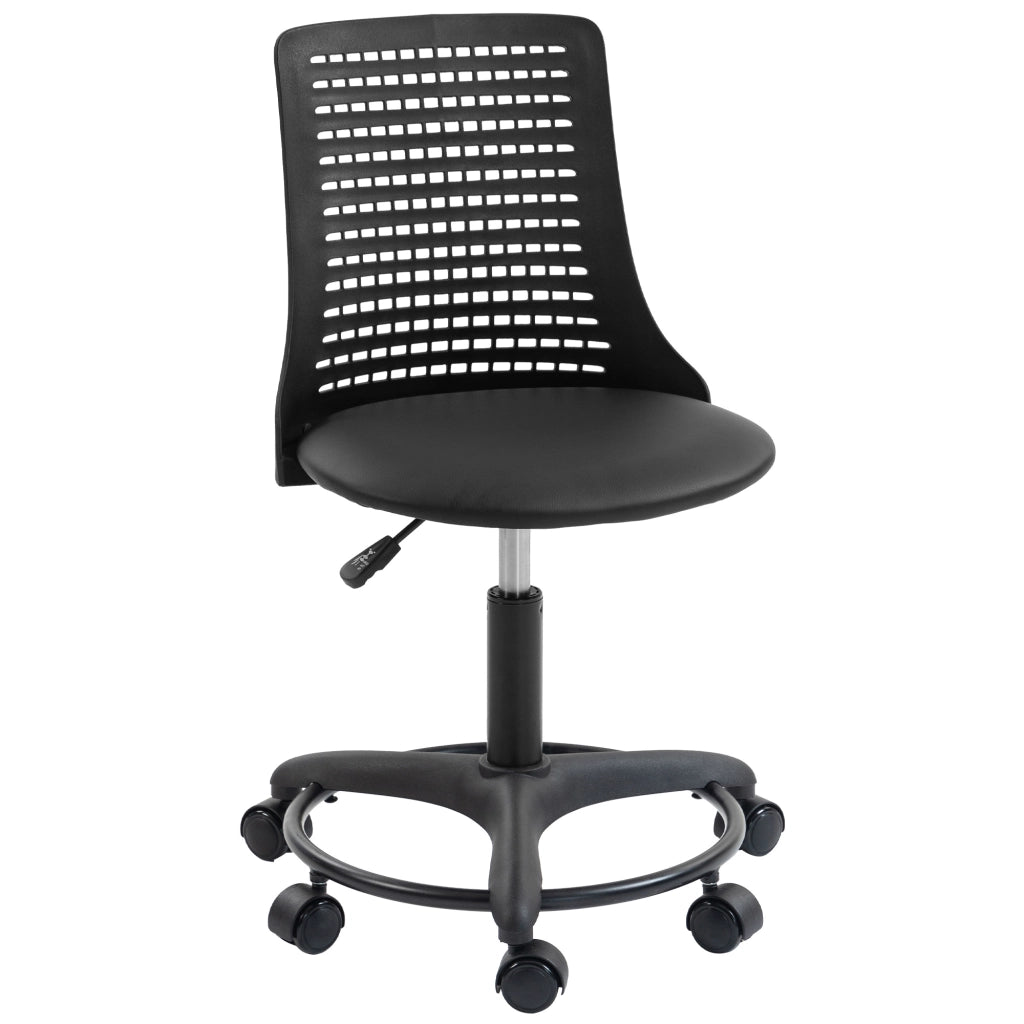 Sedia da Ufficio Girevole ¨C zephmum ¨C Nero, Schienale Traforato, Altezza Regolabile