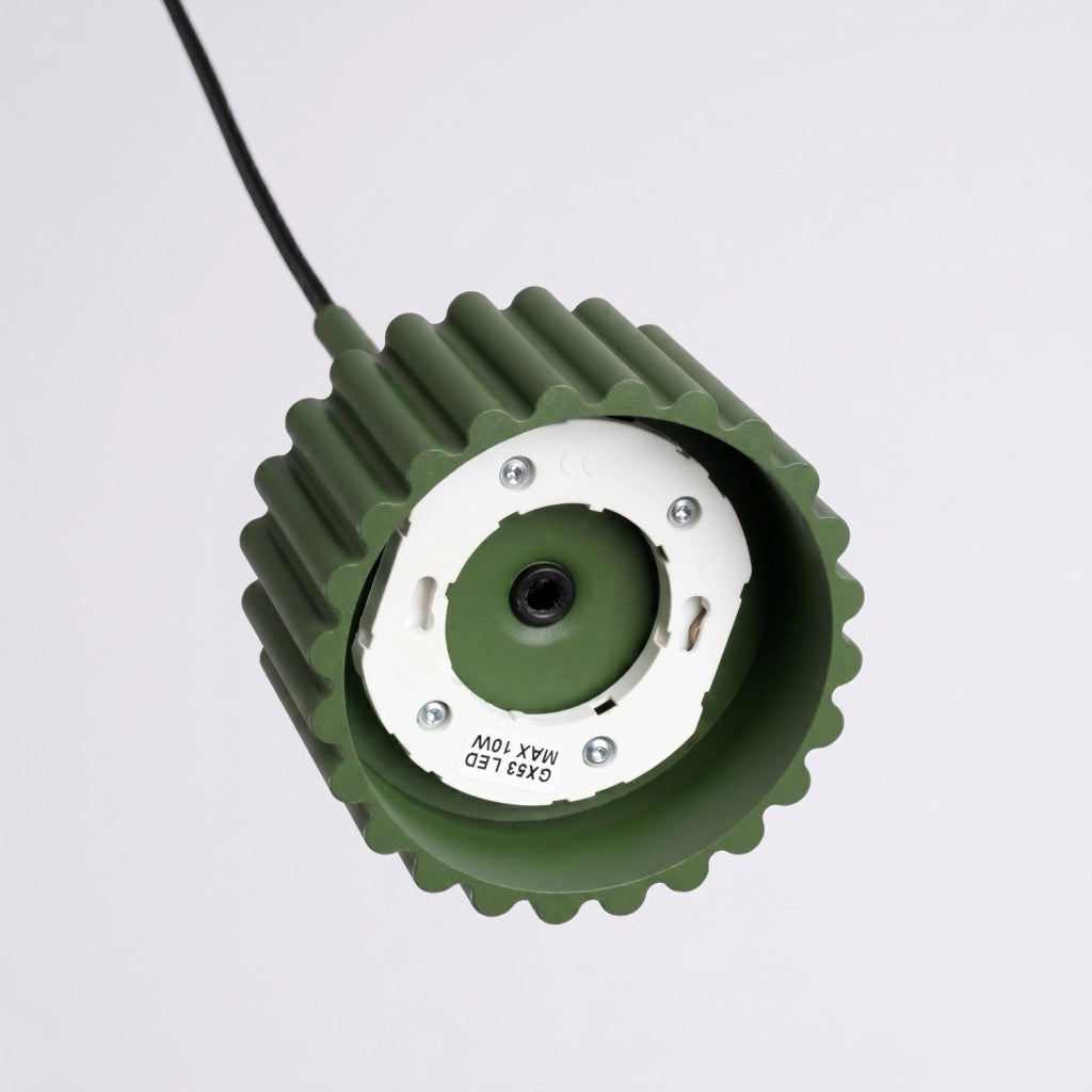 Lampada a sospensione AURA 1 verde oliva Gx53