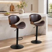 SGABELLO BAR Girevole Regolabile 51x50x93-103,5 cm PU Marrone