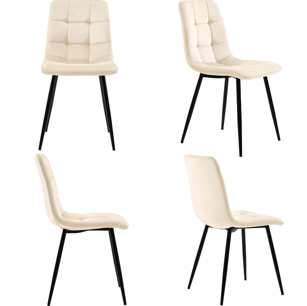 Tavolo da pranzo con 4 sedie moderno; MDF; beige