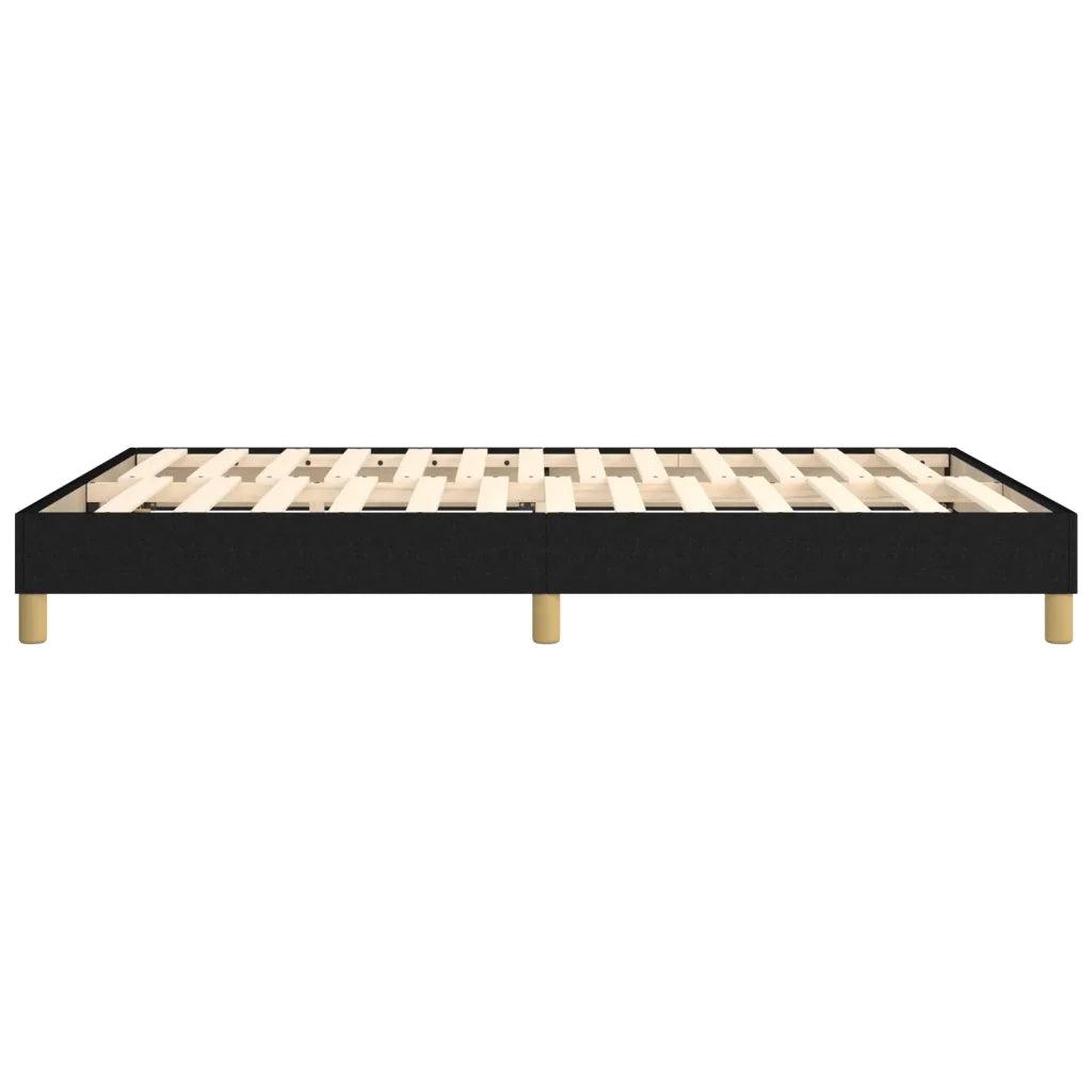 Struttura Letto a Rete a Molle-Giroletto Nero 140x200 cm in Tessuto 504241