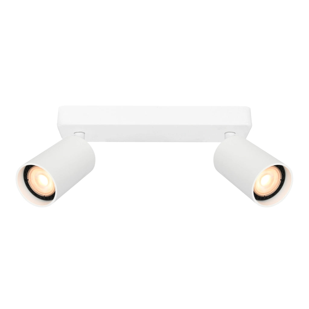 Italux Nesto plafoniera bianca barra orientabile 2xGU10 10W