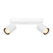 Italux Nesto plafoniera bianca barra orientabile 2xGU10 10W