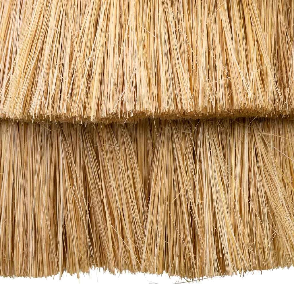 Plafoniera in fibra naturale marrone 38x38x38h