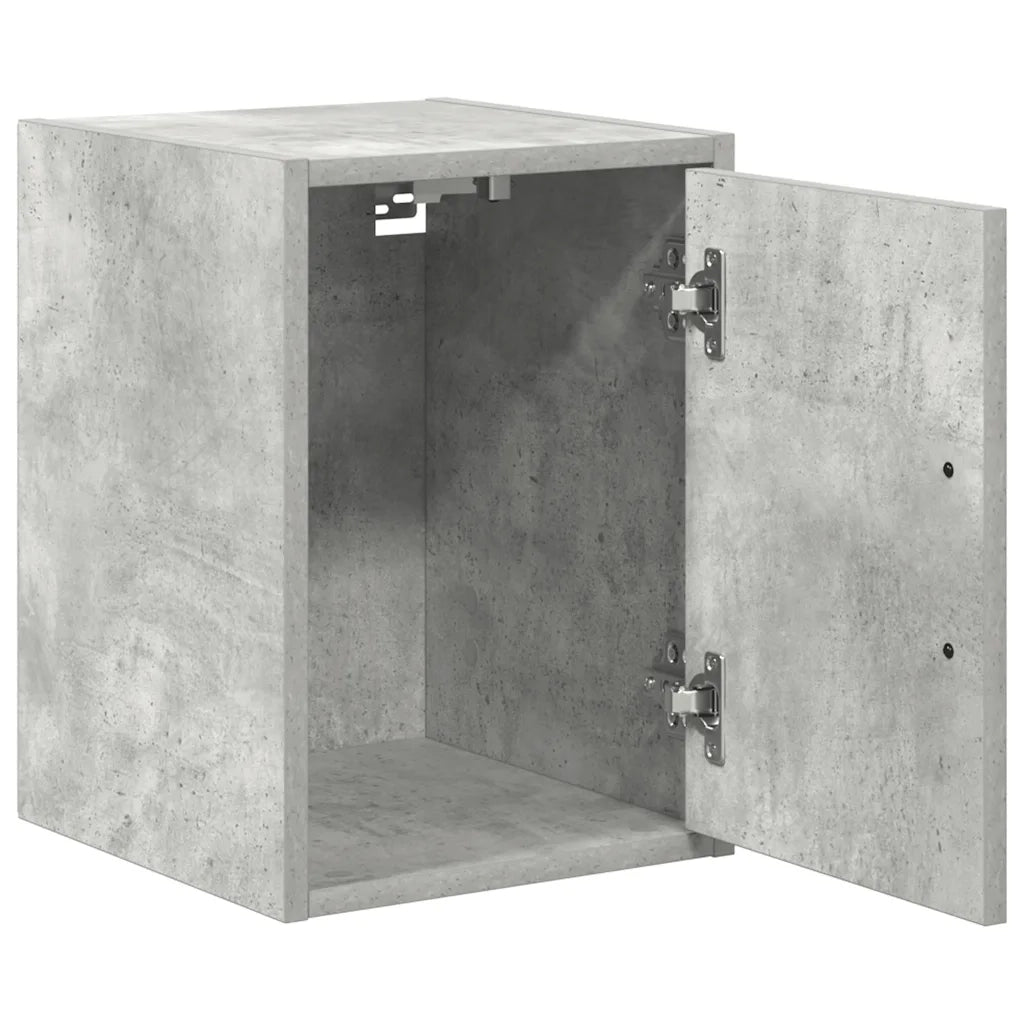 vidaXL Pensili per Garage 2 pz Grigio Cemento in Legno Multistrato