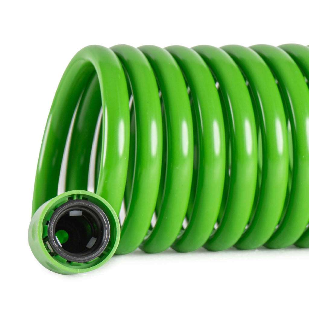Tubo Irrigazione Spiralato con Pistola Multifunzione 7,5 / 10 / 15 m Estensibile da Giardino con Raccordi Rapidi 7.5 Metri