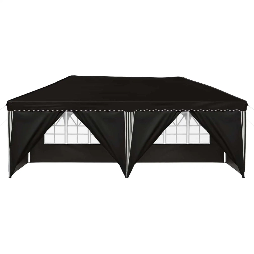 Tenda per feste a pop-up-Gazebo 575 x 288 x 245 cm Nero