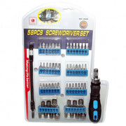 Trade Shop - Kit Set 58 Pezzi Torx Cacciaviti Punte Inserti Bussola Ph Pz Intercambiabili -