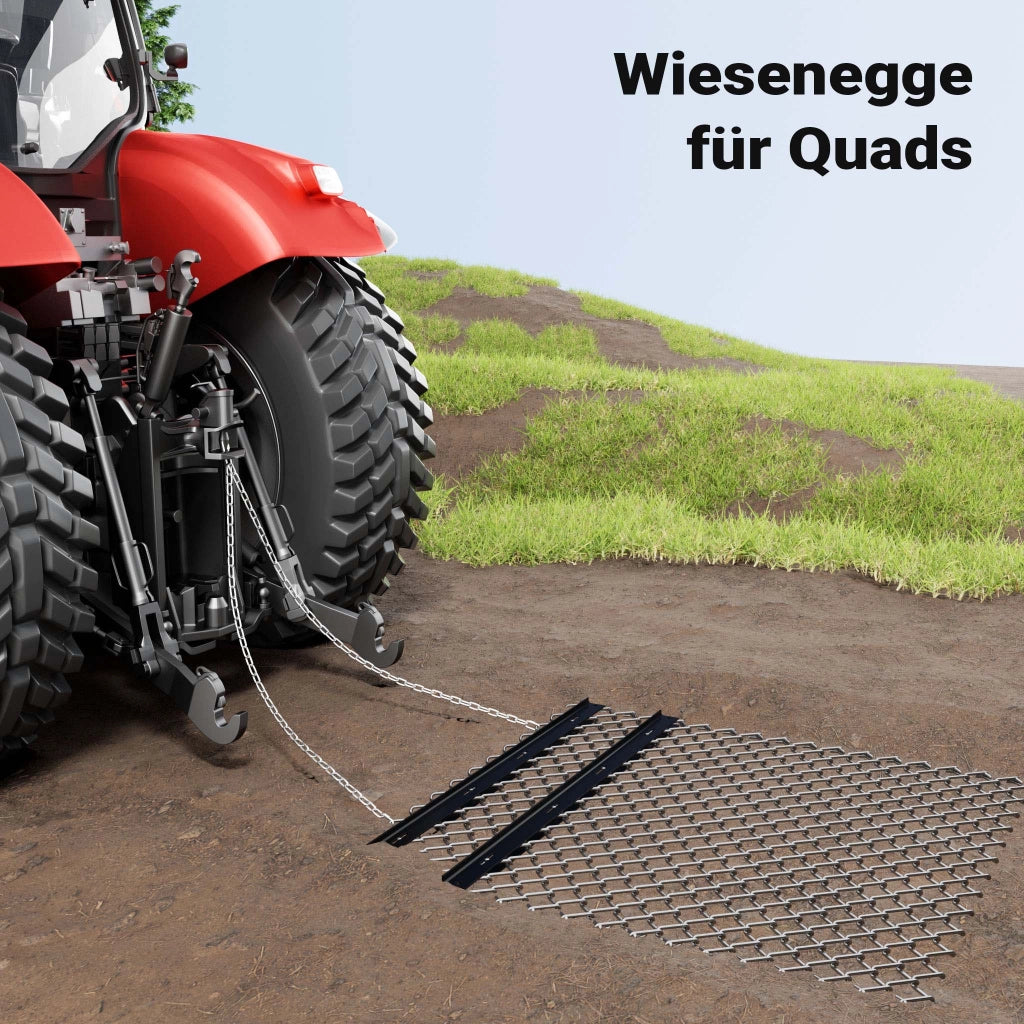 Rete livellatrice per quad trattorino 155x123,5x5,5 cm Erpice prato per livellare terreno