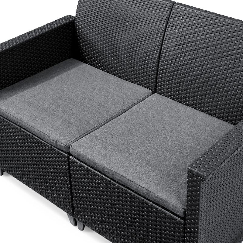 Set da Giardino Keter Emma 1 Divano 2 Posti Poltrone 1 Tavolino