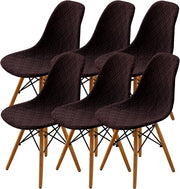 Set di 6 Stoelcuscini Elettroriscaldabili - Moderne Cuscini Stoel - Set Riscaldabili e Removibili - Coperture per Sedie da Cucina - Grigio chiaro
