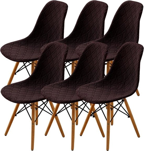 Set di 6 Stoelcuscini Elettroriscaldabili - Moderne Cuscini Stoel - Set Riscaldabili e Removibili - Coperture per Sedie da Cucina - Grigio chiaro