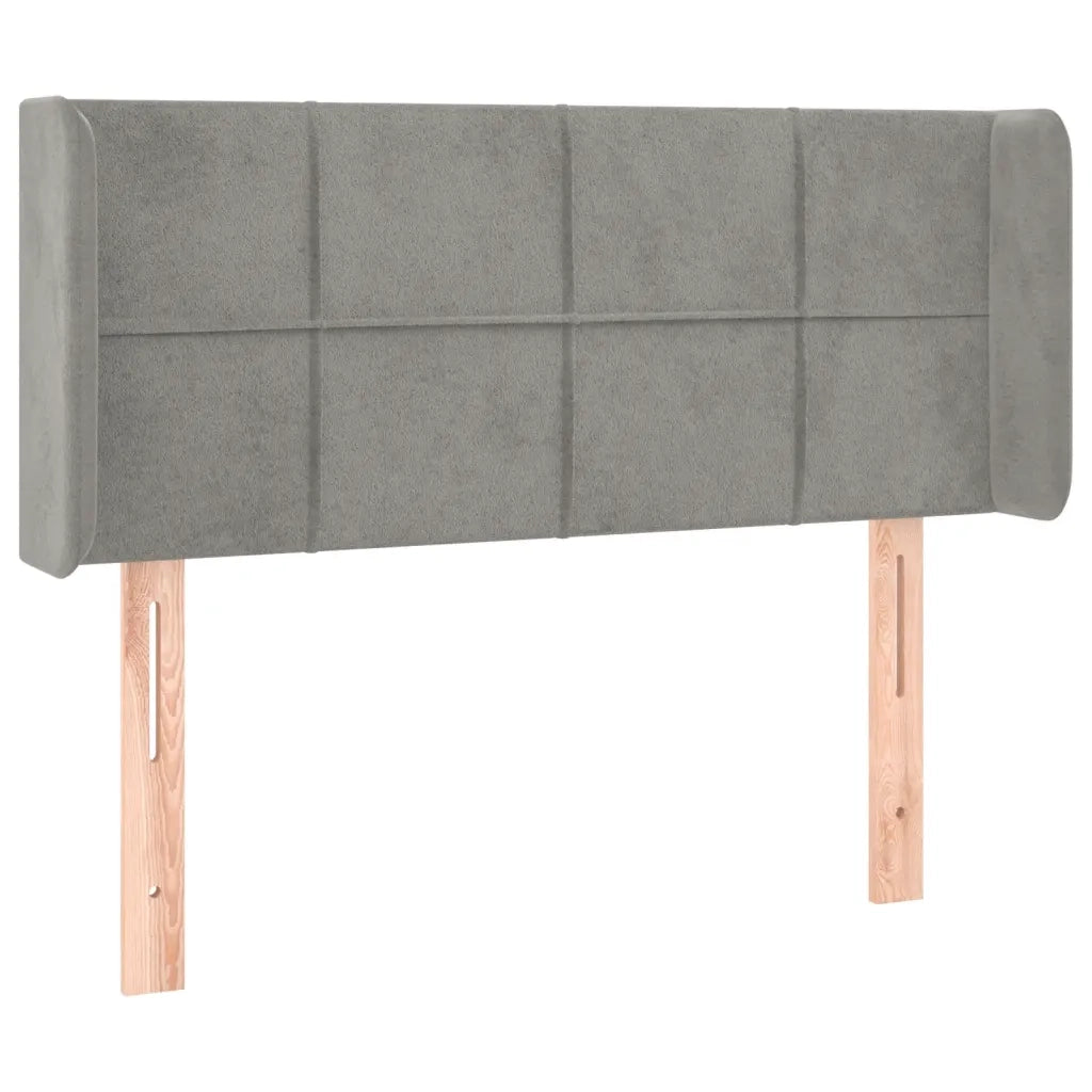 Testiera ad Orecchio Grigio Chiaro 83x16x78/88 cm in Velluto 3118798