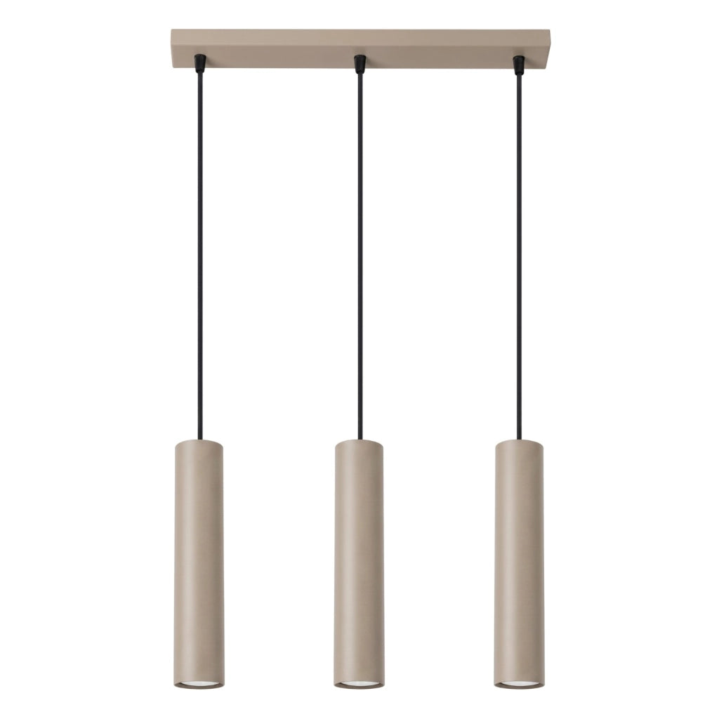 Lampada a sospensione LAGOS 3L taupe