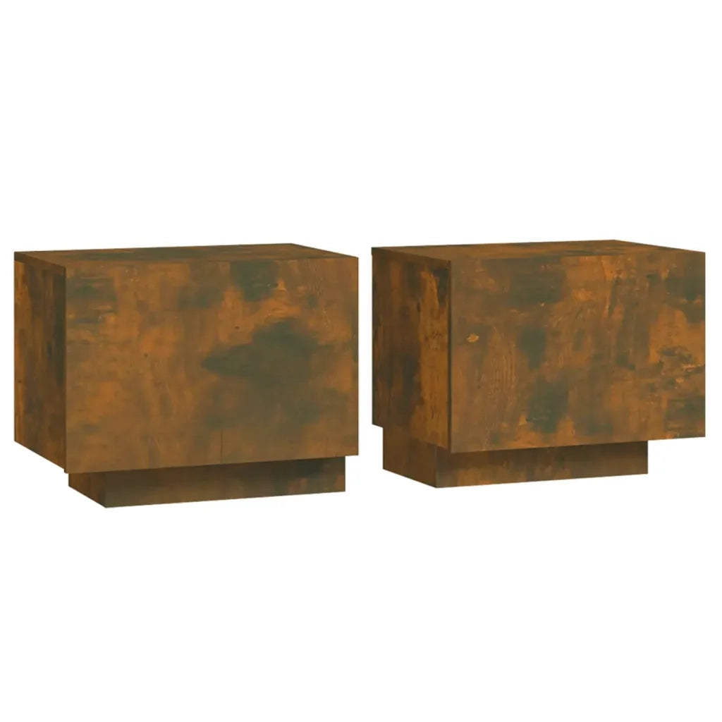 Comodino-Tavolino da notte Rovere Fumo 100x35x40 cm Legno Multistrato