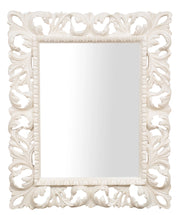 Biscottini SPECCHIERA DA PARETE IN LEGNO FINITURA BIANCA ANTICATA MADE IN ITALY Specchio