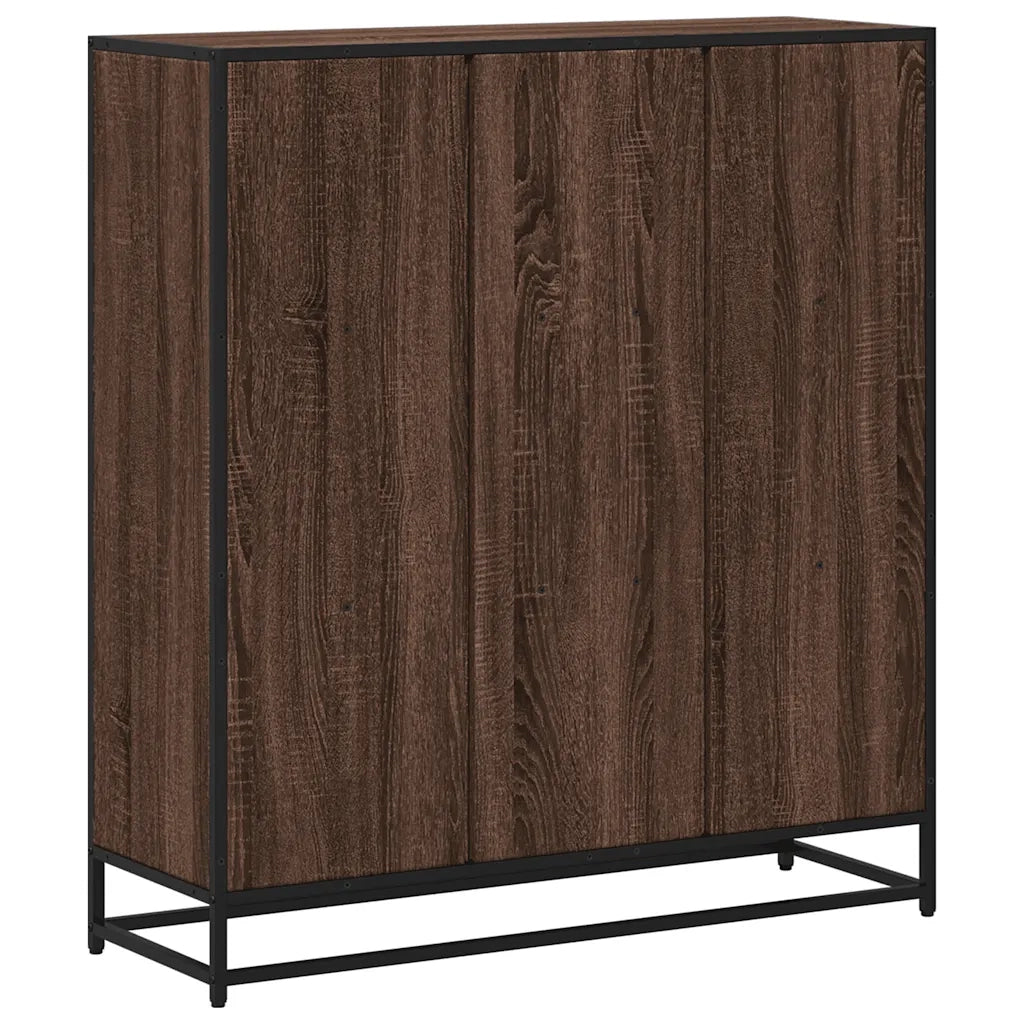 vidaXL Libreria Rovere Marrone 97,5x33x107,5 cm Multistrato e Metallo