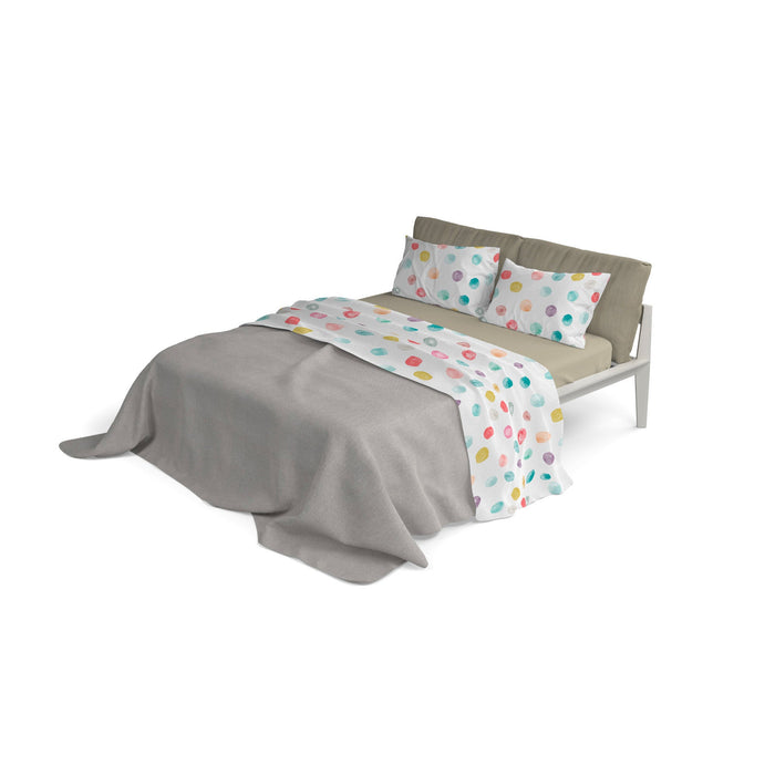 Set Lenzuola 1 Piazza e Mezzo Sopra Sotto e Federe in Microfibra Baloon