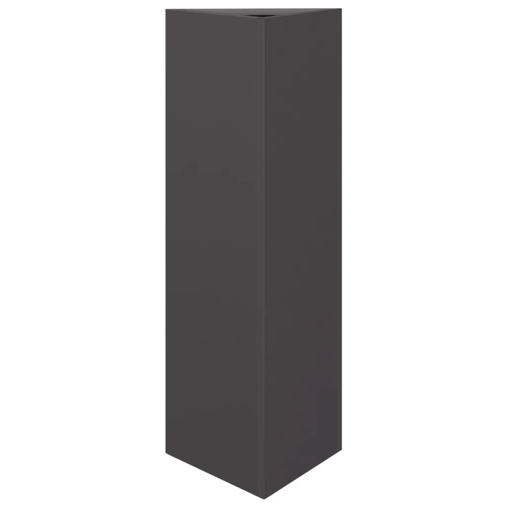 Fioriera | Cassetta per fiori | Vaso da Giardino Nera Triangolare 30x26x75 cm in Acciaio