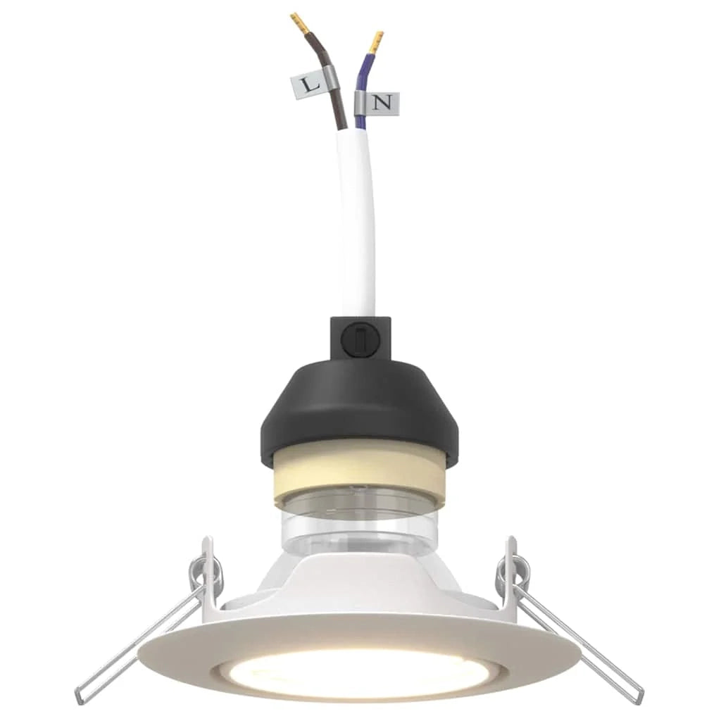 Set di 24 faretti da incasso moderni 9 x 9 x 2,5 cm con regolazione orientabile metallo bianco 02_0058273
