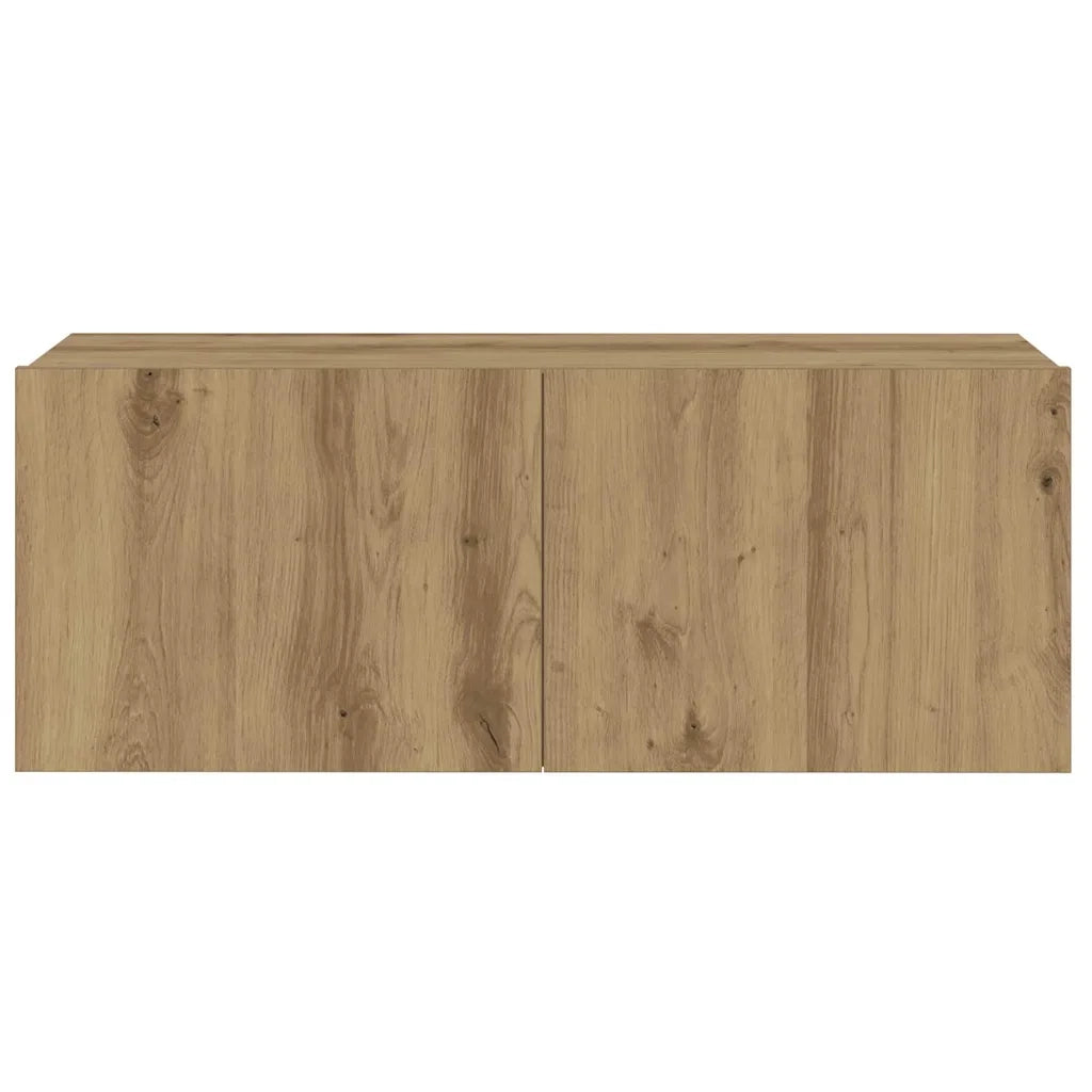 Mobili TV a Parete 6 pz Rovere Artigianale Legno Multistrato