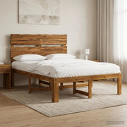 Letto matrimoniale con testiera ROSTOCK Naturale 137 x 190 cm 3405510