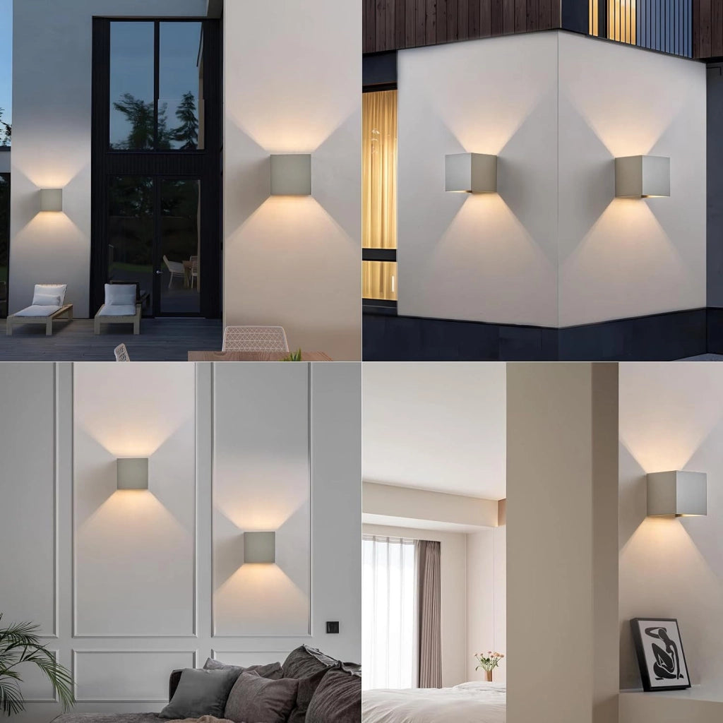 ZMH Lampada da parete a LED per interni 2ER lampada da parete per esterni luce moderna su e giù per il corridoio